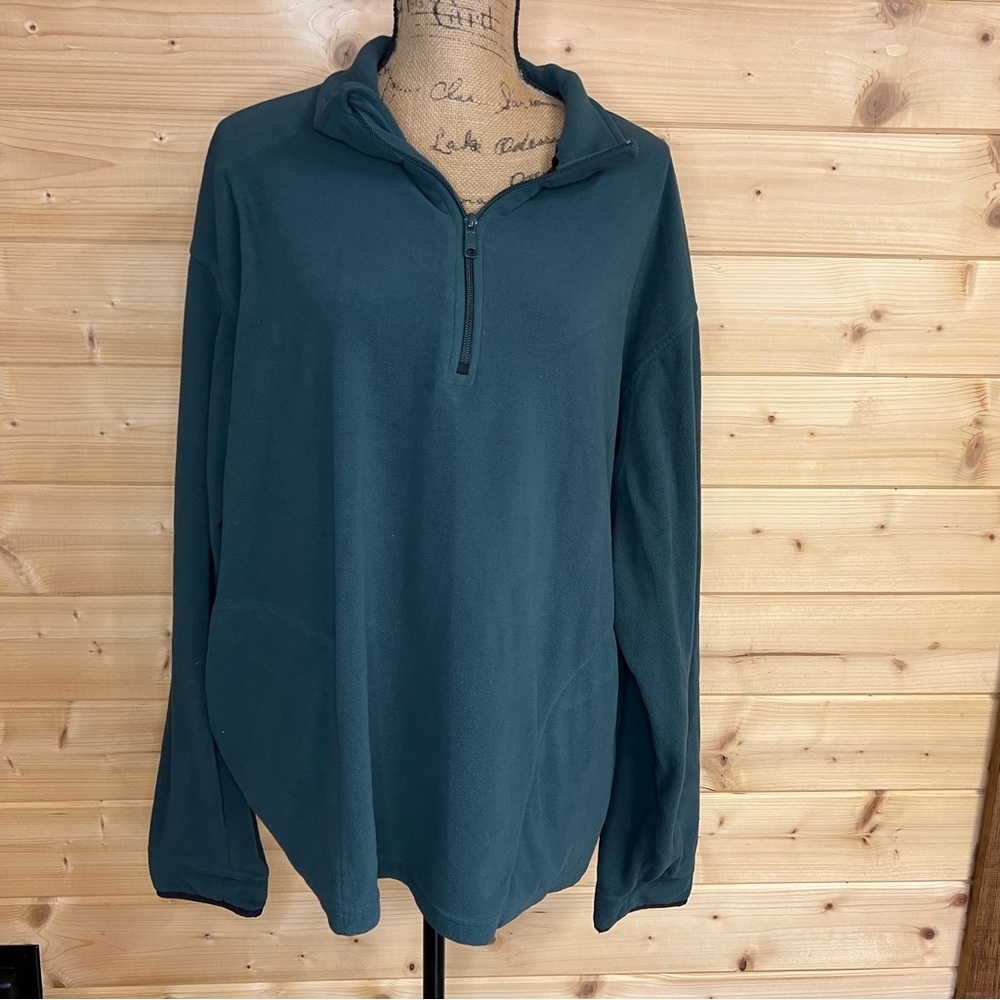 Duluth trading 1/4 zip pull over 2XL sweatshirt blue/green